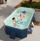 2 6m Large Swimming Pool Foldable Bathtub Rectangular Above Ground Adult Kiddie