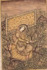 Persian Miniature Painting Queen Sitting On Tree On Paper For Decor 6 5x9 Inches