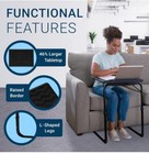 Table-mate Xl Tv Folding Stowaway Adjustable Tray  table -black- New In Box 