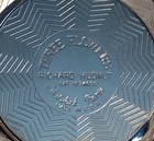 Vtg Make-up Compact New York Paris Richard Hudnut Three Flowers Tri Fold Mirror