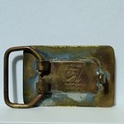 Vintage Ampersand Brass Belt Buckle Wood Inlay Mcm Kalamazoo Michigan Handmade
