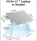 Foldable Laptop Bed Tray Table 23 6 x13  Adjustable Portable Standing Desk