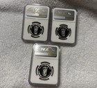  3  1979 China 4th National Games 30mm Proof Silver Set Ngc Pf 68 Uc