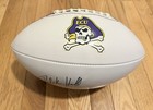Blake Harrell Signed East Carolina Ecu Pirates Logo Full Size Football Coa