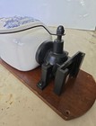 Vintage Blue Delft Swiss Windmill Wall Mount Coffee Grinder Hand Crank Mill