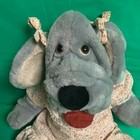 Dog Puppet By Ganzbros Toys Ltd - 16 vintage 1981 Wrinkles Plush