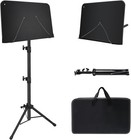 1 2 3 Pack Adjustable Sheet Music Stand  With Carry Bag Clip Holder   For Gui   