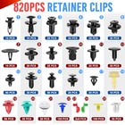 925pcs Car Bumper Retainer Auto Fasteners Body Plastic Trim Clips Pin Rivet Kit