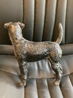 Vintage Heavy Cast Iron Black Dog Doorstop - Aox Ag6