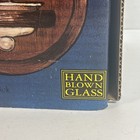 Vintage La Crosse Cabela   s Storm Glass Weather Station Hand Blown Glass   Wood