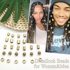 50pcs Hair Beads For Braids Gold Viking Loc Bead Jewelry Multi Style Dreadlock