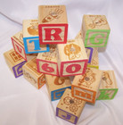 20 Wood Large Abc Blocks Parrot Bird Toy Parts Wood Blocks Wooden 1-3 4  W hole