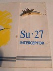 Vintage Sukhoi Su 27 Interceptor Soviet Era Military Jet Info Card   Lapel Pin