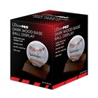 Ultra Pro Baseball Display Case Acrylic Holder With Dark Wood Base