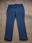 Adidas Cold Rdy Golf Pants Womens 16 Blue Straight Leg Fleece Lined Primegreen