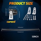 For Polaris Ranger 570 900 1000 Fullsize 50  Led Curved Light Bar Bracket Wire