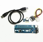 New Usb 3 0 Pci-e Express 1x To16x Extender Riser Card Adapter Sata Power Cable