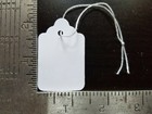 Lot 100 White Large Price Tags  7 Merchandise Tag Blank String Strung Retail