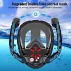 Full Face Snorkel Mask 180  panoramic View Silicone Dry Top Snorkeling Diving