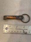 Vintage Copper Hollow Barrel Door Padlock Lock Skeleton Key
