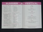 Elvis 1970 Menu   International Hotel Las Vegas   Summer Festival   Colonel