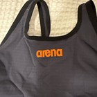 Women   s Dark Grey Arena Carbon Tech Suit Open Back Size 32 Powerskin