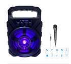 Portable Mini Bluetooth Speaker Karaoke Machine With Microphone   Rgb Led Lights