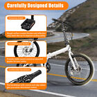 20  Folding Mountain Bike 7 Speed Bicycle Full Suspension Mtb Bike Steel White