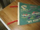 Wwii Fort Crook ne Felt Pennant- we Keep Them Rolling -cool Graphics
