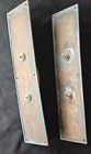 Antique Vintage Heavy Cast Brass Door Pull Plates  C1920 15  By 3 5 