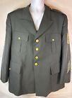 Vtg U s  Army Cold War Era Dress Green Jacket Uniform W patches Sz 48r 28th Inf 