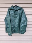 Neese 35aj Green Rain Jacket Pvc Nylon Hooded Waterproof Work Raincoat New 