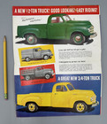 1949 Studebaker Trucks Advertising Fold Out Poster Brochure Vintage