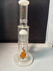 Medicali Glass Hookah Water Pipe Set W  Bowl   Accessory Tube  Clear orange