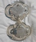 Set Of 2 Vintage Silverplate Pierced Bread  Serving Dishes W Feet 10 5    X 8 5   