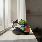 Talavera Sleeping Fox Planter   Hand-painted Mexican Pottery