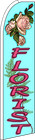 Florist Flutter Flag Flowers Tall Advertising Sign Feather Swooper Bow Banner