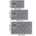Embossed Bathroom Bath Mat Non Slip Absorbent Thick Sponge Rug 50x80cm Gray