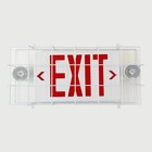 Red Led Exit Sign Emergency Light Wire Cage Battery Backup 120 277v Ul Salida