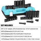Duratech 38-piece Socket Set 1 2    3 8  Drive Impact Socket Set Metric sae New
