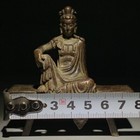 Blessing Chinese Bronze Buddha Handmade Kwan-yin Statue Collect Fengshui Netsuke