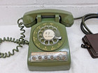 Vintage Itt Kellogg Model 1a2 1960 s Green  Rotary Desk Telephone