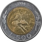 San Marino - 500 Lire - 1994 R - Stonecutter