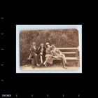 Old Vintage Photo Affectionate Men Women Couples On Park Bench Snapshot