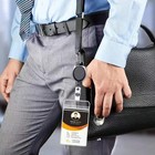 10pc Id Card Badge Holder Vertical Clear Reusable Soft Waterproof Office Id Case