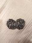 Ornate Art Nouveau Figural   Floral Belt Buckle For Dress