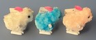 Lot Of 3 Cottondale Wind Up Mini Bunnies Blue  Pink And White New With Tags