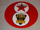 Vintage Texaco With Ethyl Gasoline 8 Ball     11 3 4  Porcelain Metal Gas Oil Sign