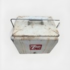 Progress Refrigerator Co 7up White And Red Metal Cooler W tray 1950   s 17x16x12