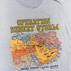 Vintage Operation Desert Storm Shirt Mens Large Blue Screen Print Usa Map 90s